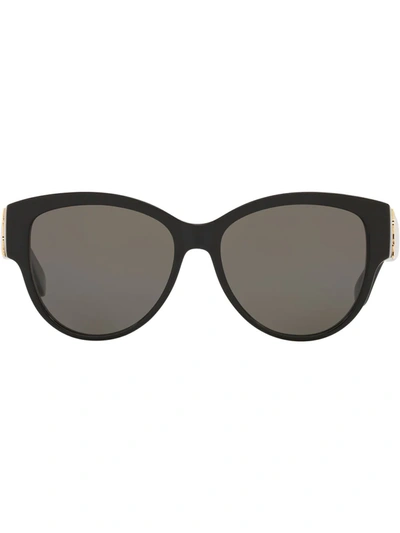 Saint Laurent Monogram Round-frame Sunglasses In Grey