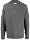 MAISON MARGIELA LAYERED-COLLAR ELBOW-PATCH DISTRESSED JUMPER