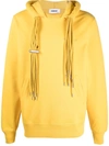 Ambush Multicord-drawstring Organic Cotton Hoodie In Gelb