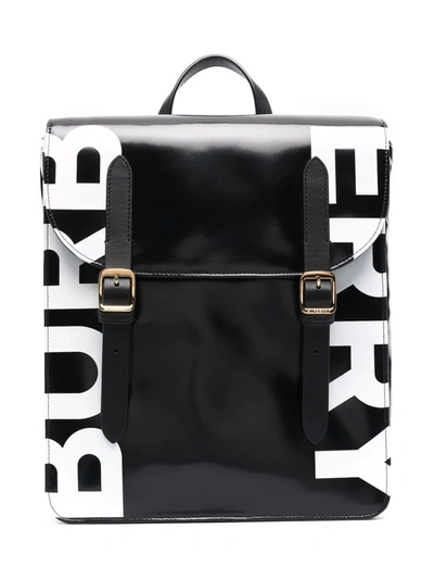 Burberry Logo-print Backpack In Black