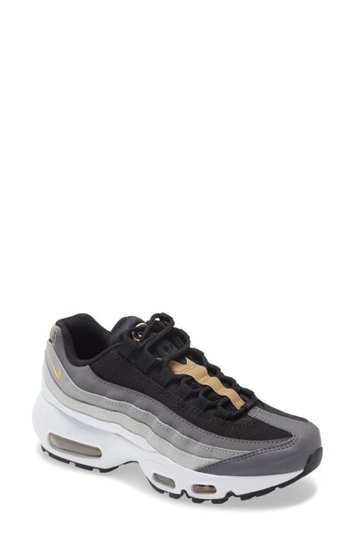 Nike Kids' Air Max 95 Recraft Gs Sneaker In Black/ Gold/ Neutral Grey