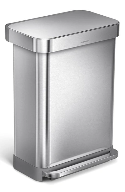 Simplehuman 55l Brushed Stainless Steel Trash Can