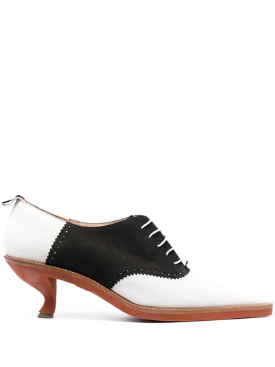 Thom Browne Lace-up 50mm Heeled Pumps In White
