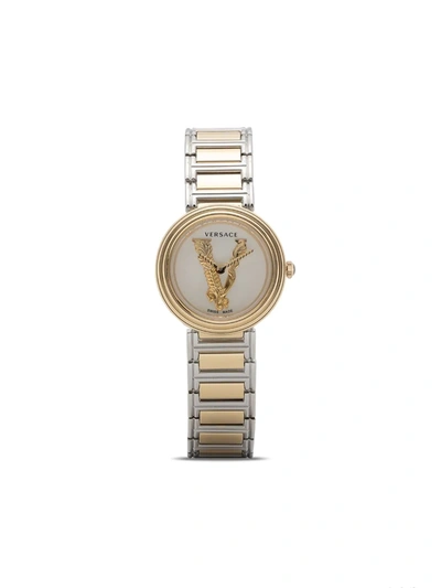 Versace Virtus Mini Watch, 28mm In Silver