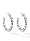 David Yurman Cable Classics Hoop Earrings In Silver