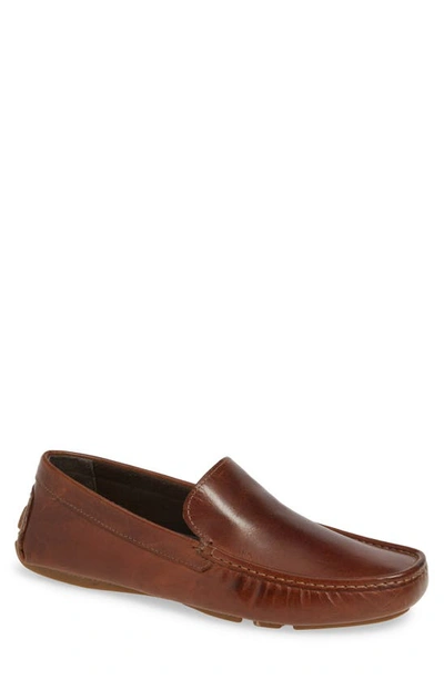 L.b. Evans Alton Driving Shoe In Cognac Leather