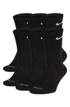 Nike Dry 6-pack Everyday Plus Cushion Crew Training Socks In 010 Black/ White