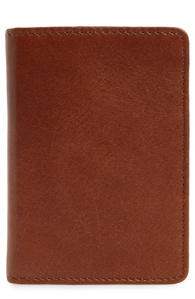 Nordstrom Shop Liam Leather Folding Card Case In Cognac