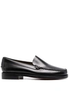 Sebago Polished-leather Loafers In Black