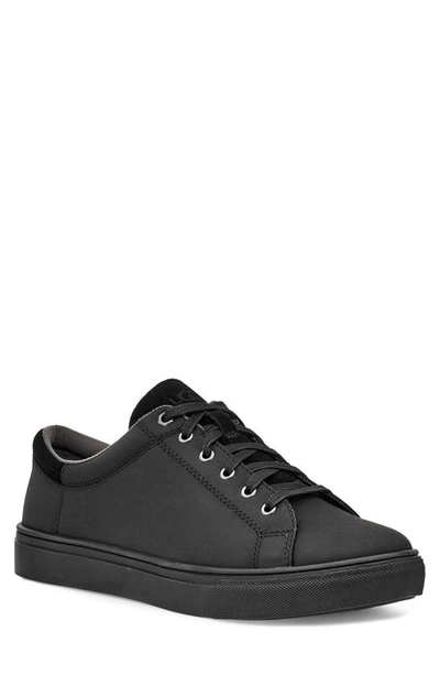 Ugg Baysider Waterproof Sneaker In Black Leather