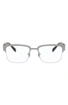 Versace 54mm Rectangle Optical Glasses In Gunmetal