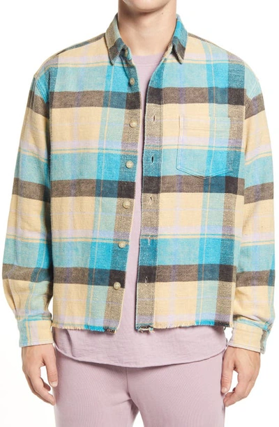 John Elliott Hemi Point Sur Check Oversize Cotton Button-up Shirt In Multicolour