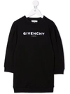 GIVENCHY LOGO-PRINT SWEATSHIRT DRESS