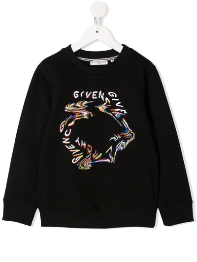 Givenchy Kids' Boys' Glitch Logo Sweatshirt In Black