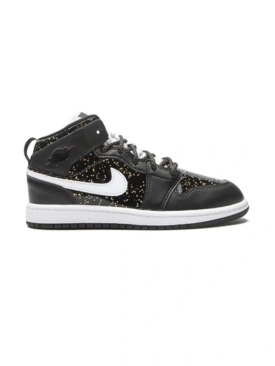 Jordan Kids'  1 Mid Sneakers In Black