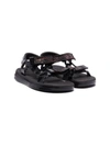 Mini Melissa Metallic Touch-strap Sandals In Black
