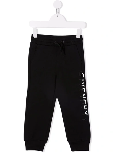 Givenchy Kids' Logo-print Straight Joggers In Black