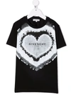 GIVENCHY HEART-PRINT COTTON T-SHIRT