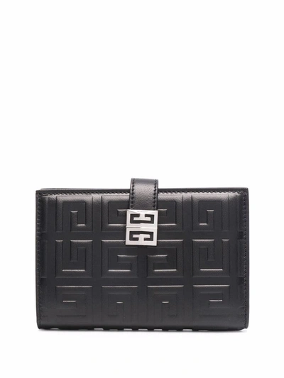 Givenchy 4g Leather Wallet In Black
