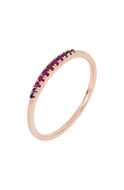 Bony Levy Gemstone Stacking Ring In 18k Rose Gold