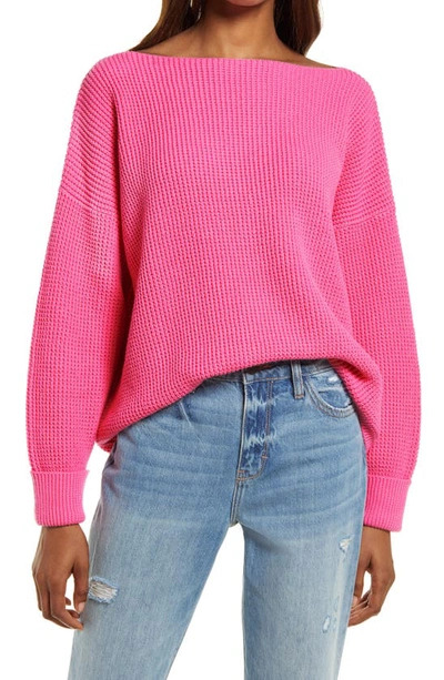 French Connection Millie Mozart Cotton Waffle-knit Sweater In Multi