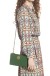 Tory Burch Carson Zip Top Crossbody Bag In Arugula