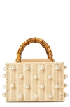 Btb Los Angeles Chloe Imitation Pearl Rattan Bag In White L