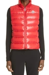 Moncler Red Down Ghany Vest In 457 Red