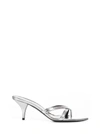 Tom Ford Metallic Leather Mules In Silver