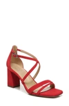 Naturalizer Tiff Block Heel Sandal In Blaze Red