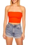 Susana Monaco Core Crop Tube Top In Morello