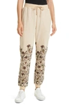 NICOLE MILLER THAI JUNGLE FRENCH TERRY JOGGERS,CP19245