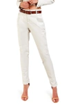 As By Df The Denise Recycled Leather Ankle Trousers In Buttercream