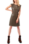 AS BY DF PORT ELIZABETH RECYCLED LEATHER STRONG SHOULDER DRESS,2231R41093