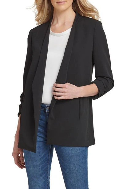 Dkny Sportswear Open Front Blazer In Black