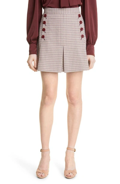 Chloé Houndstooth Miniskirt In Multicolor 1