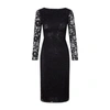 Valentino Lace Midi Dress In Black