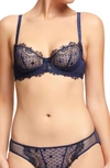 Dita Von Teese Vedette Underwire Balconette Bra In Navy