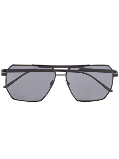 Bottega Veneta Hexagonal-frame Sunglasses In Schwarz