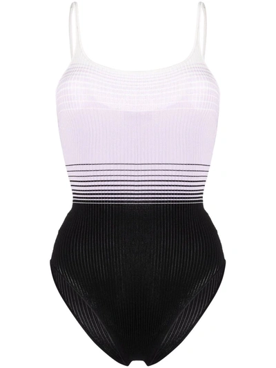 Missoni Degradé Viscose Knit One Piece Swimsuit In Multi,black