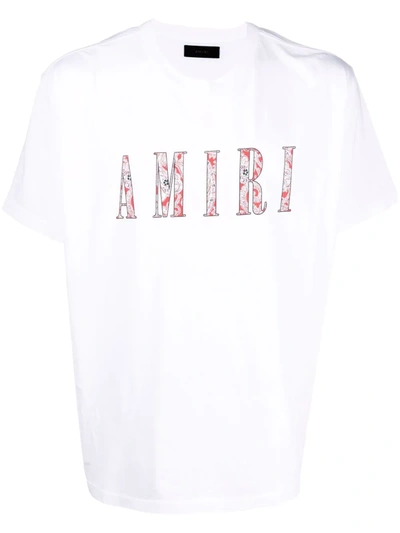 Amiri Logo-print Short-sleeved T-shirt In White
