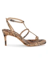 SCHUTZ WOMEN'S AMEENA LEATHER HEELED SANDALS - BEIGE - SIZE 6,0400014390833