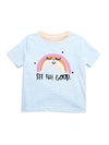 SOVEREIGN CODE LITTLE GIRL'S THERESA SLOGAN T-SHIRT - PALE BLUE - SIZE 4,0400014368985