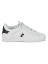 COSTUME NATIONAL MEN'S LOGO LEATHER SNEAKERS - WHITE - SIZE 7,0400013822075