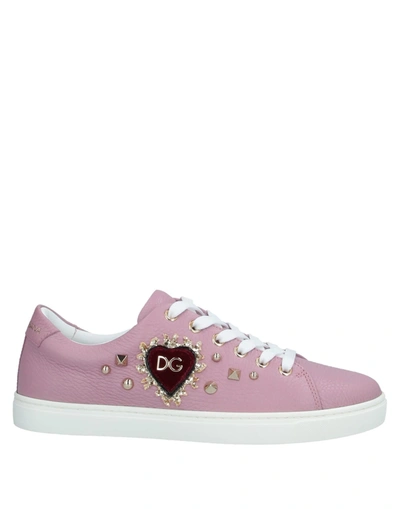 Dolce & Gabbana Sneakers In Pastel Pink