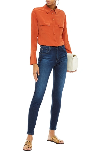 Ag Cropped High-rise Skinny Jeans