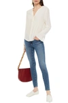Ag Legging Ankle Faded Low-rise Skinny Jeans In Mid Denim
