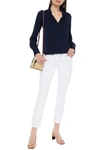 Ag Farah Skinny Ankle High-rise Jeans In White
