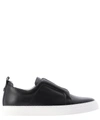 Pierre Hardy Slip-on Leather Sneakers In Black  
