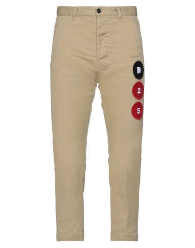 Dsquared2 Cropped Pants In Sand